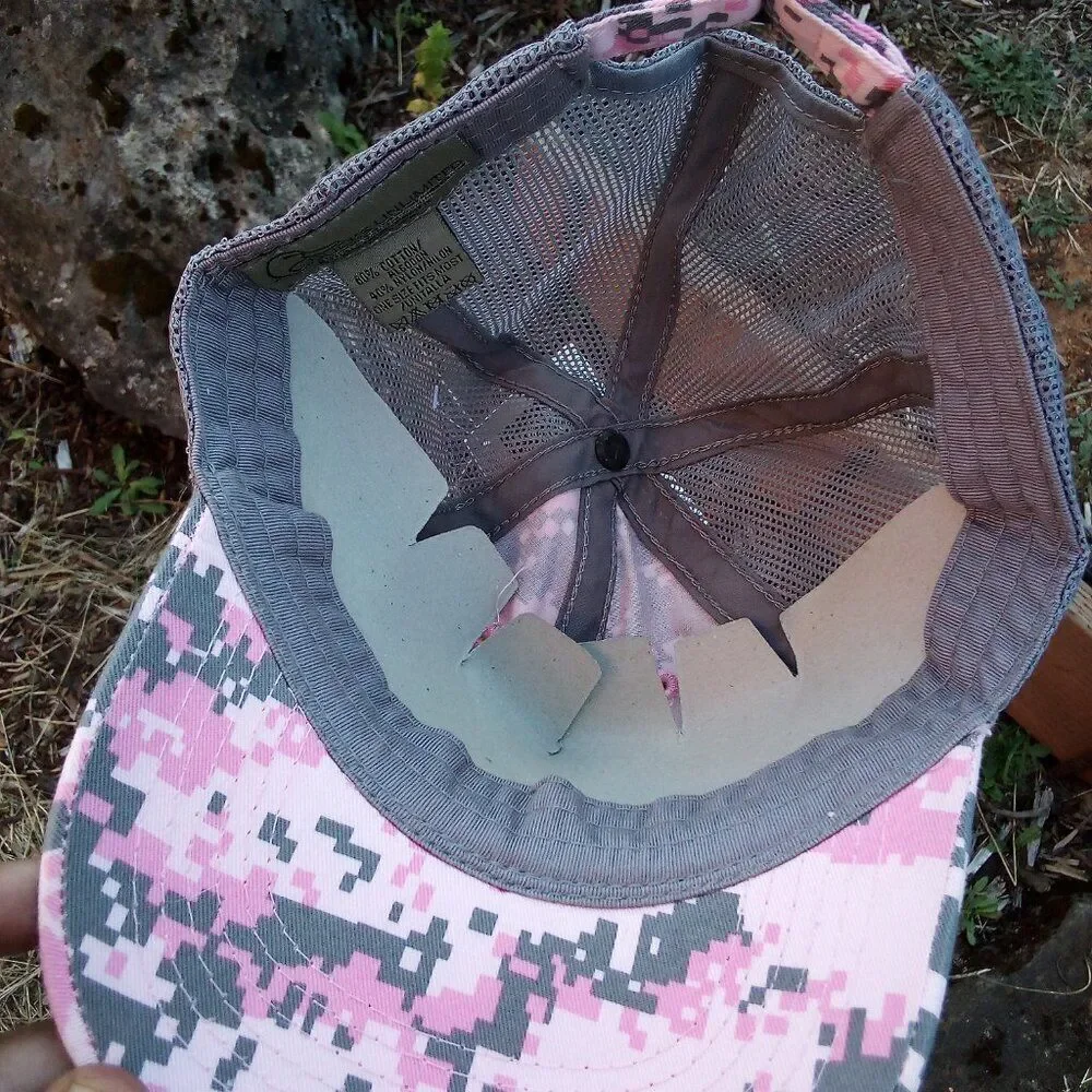 NWT Ducks Unlimited Digital Camouflage Strap Back Hat Pink